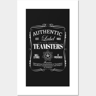 Teamsters essential union worker, Teamster Whiskey Label, funny Trucker shirt Posters and Art